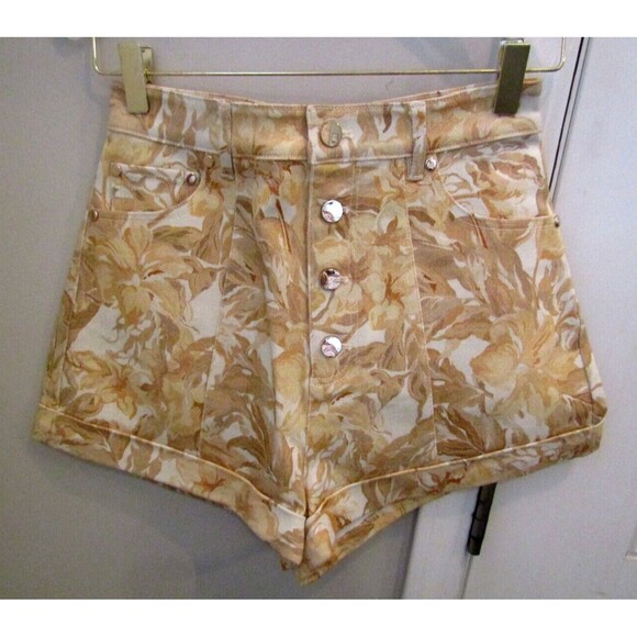 SIGNIFICANT OTHER Jean Shorts LENNY Biscuit Tapestry NWT MRP $199 Womens Size 2 - Picture 6 of 10